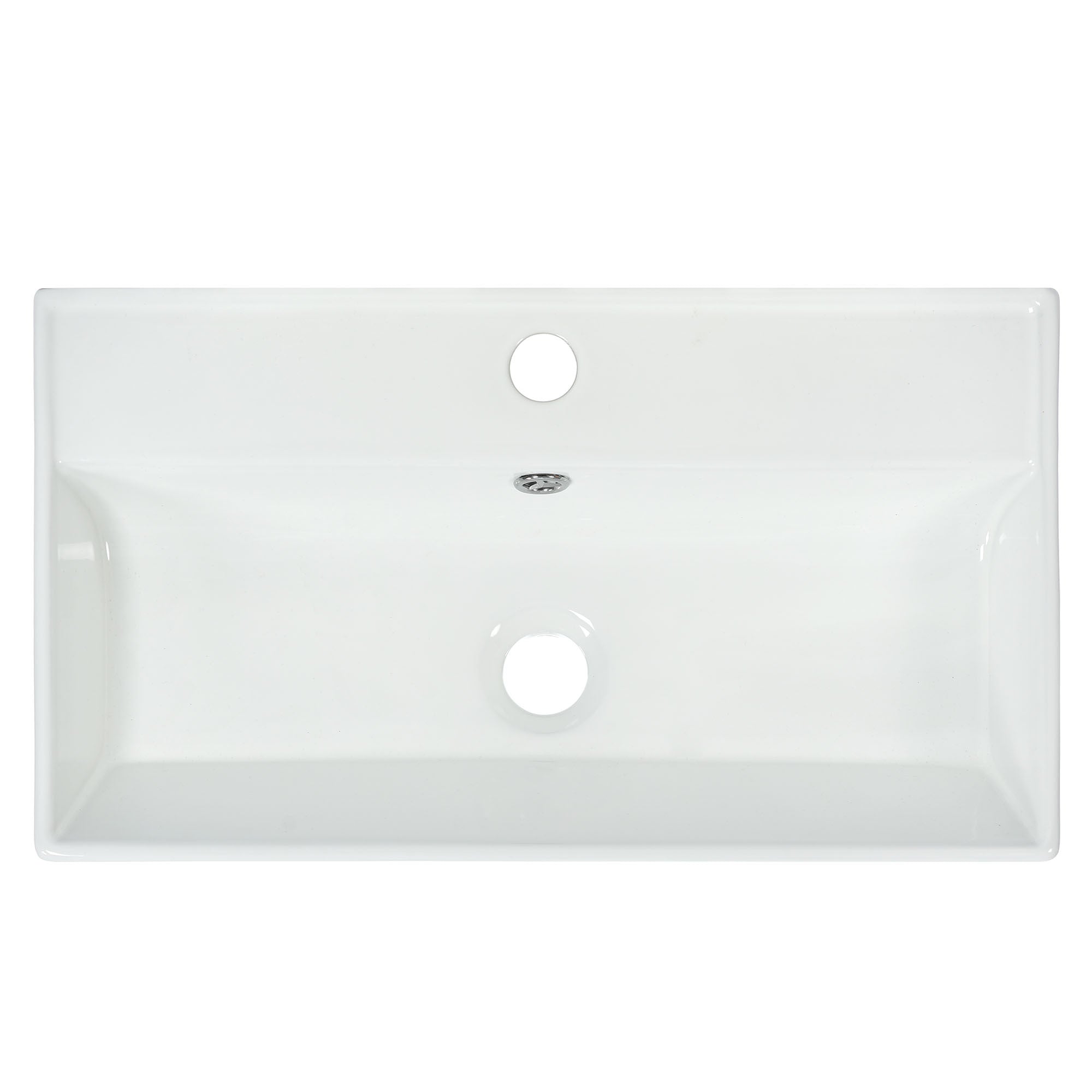 21.6" Bathroom Vanity Sink White Ceramic