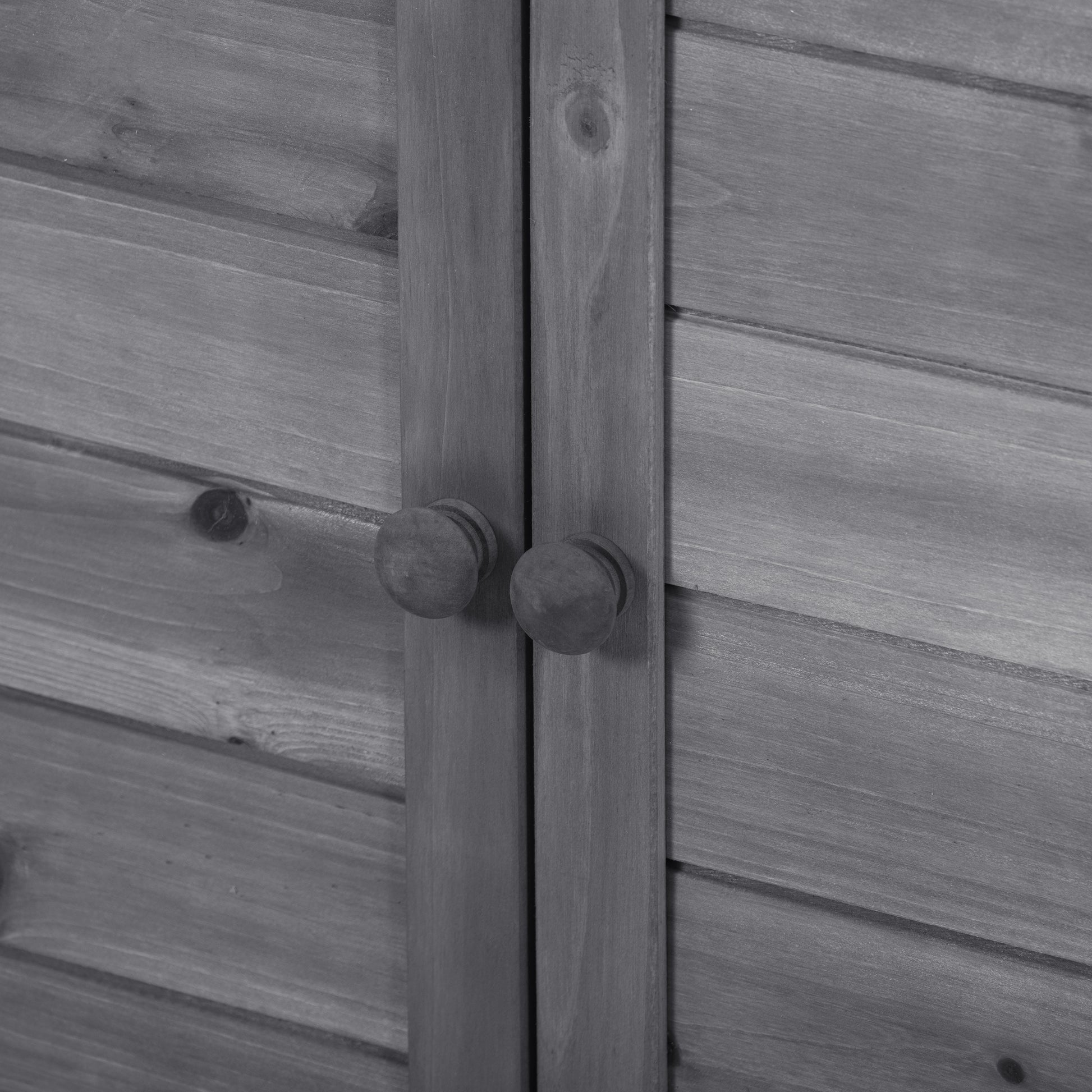 Outdoor 39" Potting Bench Table, Rustic Garden Wood Workstation Storage Cabinet Garden Shed With 2 Tier Shelves And Side Hook, Grey Grey Garden & Outdoor Casual Wood Solid Wood