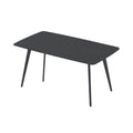 Update Package Sintered Stone Dining Table Thickness Of 12Mm Porcelain 70.86'' Black Black Foam Metal
