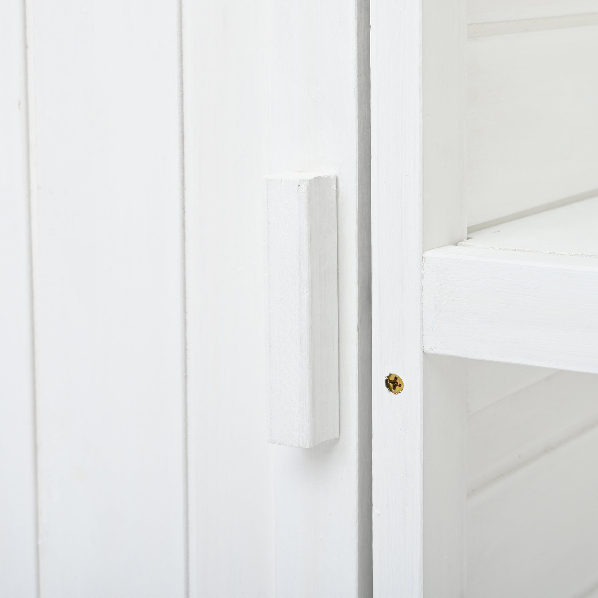 66" Large Outdoor Farmhouse Wooden Potting Bench Table, Garden Workstation With 2 Drawers, Cabinet And Open Shelves For Backyard, Mudroom, White White Garden & Outdoor Casual Wood Solid Wood