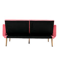 Coolmore Velvet Sofaaccent Sofa .Seat Sofa With Metal Feet Peach Polyester