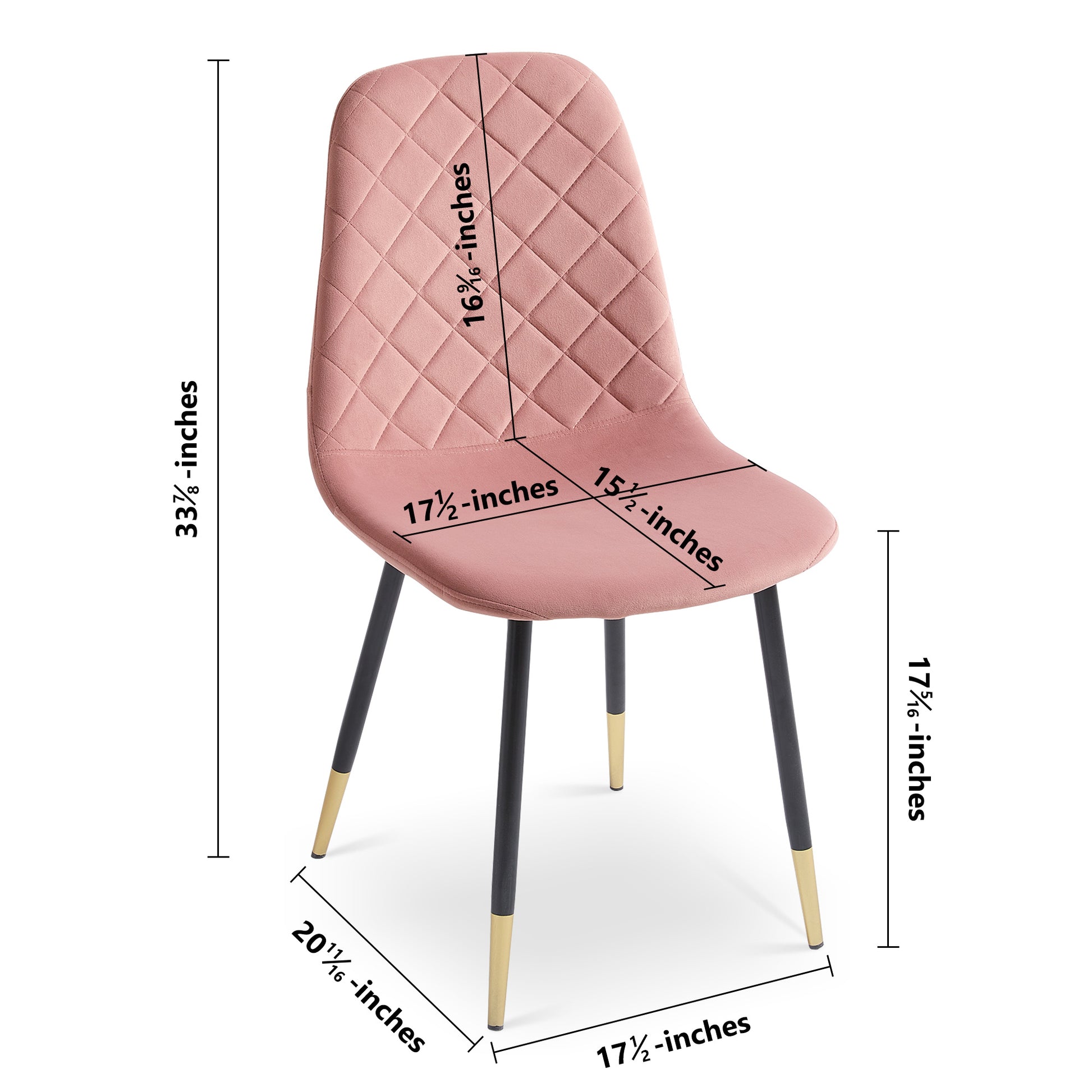 Pink Velvet Tufted Accent Chairs With Golden Color Metal Legs, Modern Dining Chairs For Living Room,Set Of 4 Metal Plaid Pink Dining Room Powder Coated Foam Dry Clean Modern Dining Chairs Solid Back