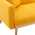 Coolmore Velvet Sofaaccent Sofa .Seat Sofa With Metal Feet Mustand Teddy Polyester