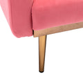 Coolmore Velvet Sofaaccent Sofa .Seat Sofa With Metal Feet Peach Polyester