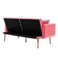 Coolmore Velvet Sofaaccent Sofa .Seat Sofa With Metal Feet Peach Polyester