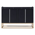 Modern Sideboard Elegant Buffet Cabinet With Large Storage Space For Dining Room, Entryway Black Black Particle Board