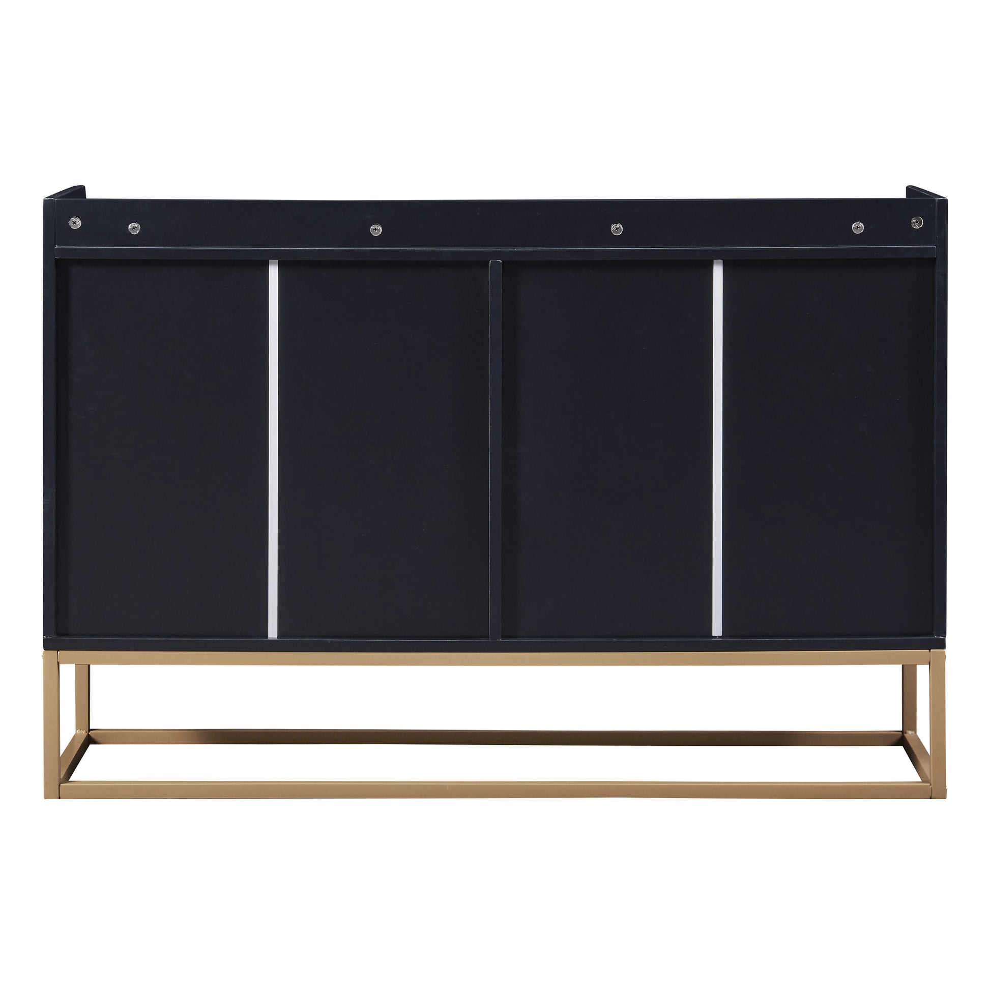 Modern Sideboard Elegant Buffet Cabinet With Large Storage Space For Dining Room, Entryway Black Black Particle Board