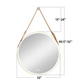 Bathroom Led Mirror 32 Inch Round Bathroom Mirror With Lights Smart 3 Lights Dimmable Illuminated Bathroom Mirror Wall Mounted Large Led Mirror Anti Fog Lighted Vanity Mirror Gold Modern Aluminium