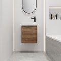 18 Inch Floating Small Bathroom Vanity With Single Sink, Suitable For Small Bathroom Bvb03018Bre Brown Ebony Plywood