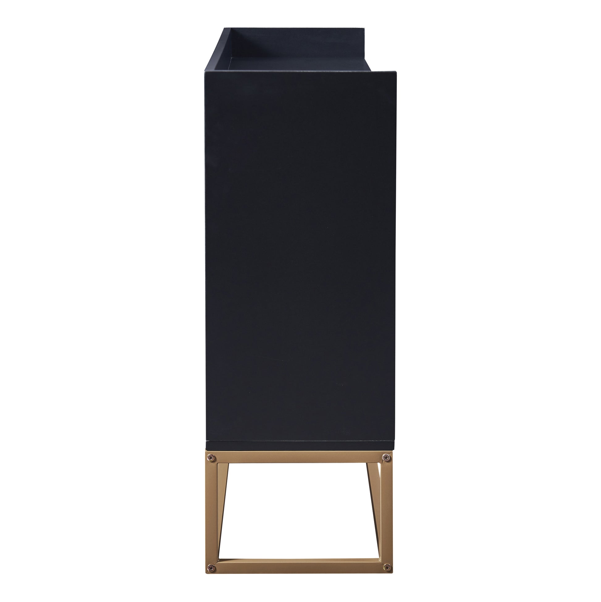 Modern Sideboard Elegant Buffet Cabinet With Large Storage Space For Dining Room, Entryway Black Black Particle Board