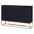 Modern Sideboard Elegant Buffet Cabinet With Large Storage Space For Dining Room, Entryway Black Black Particle Board