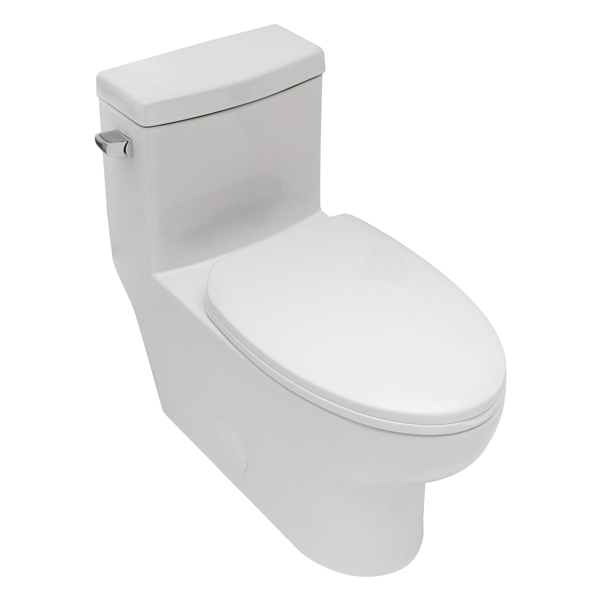 Ceramic One Piece Toilet,Single Flush With Soft Clsoing Seat White Ceramic