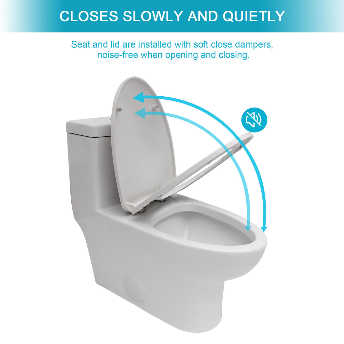 Ceramic One Piece Toilet,Dual Flush With Soft Clsoing Seat White Ceramic