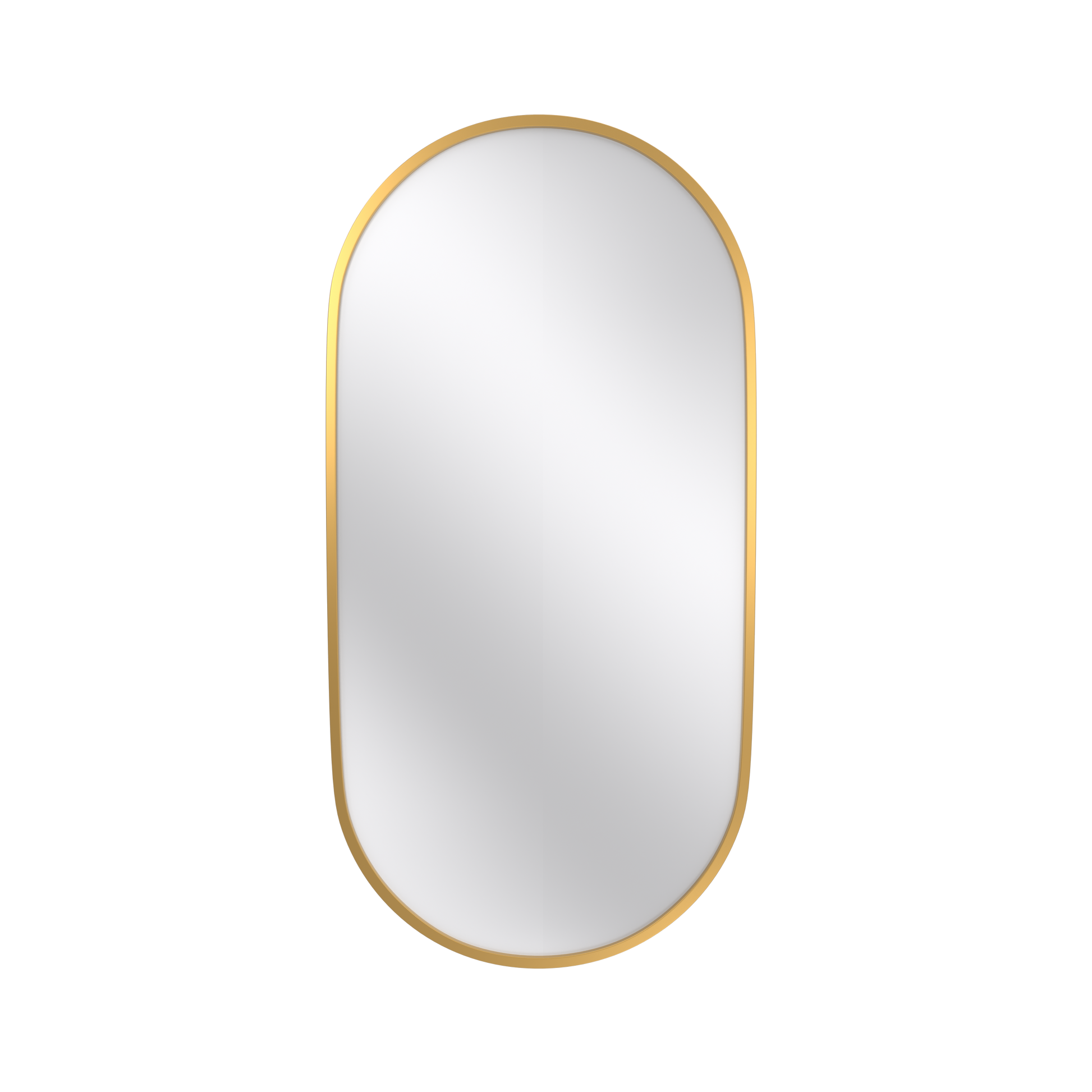 Wall Mounted Mirror, 36"X18" Oval Bathroom Mirror, Gold Vanity Wall Mirror Pre Set Hooks For Vertical & Horizontal Hang, Ideal For Bedroom, Bathroom Gold Modern Aluminium