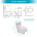 Ceramic One Piece Toilet,Single Flush With Soft Clsoing Seat White Ceramic