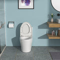 Ceramic One Piece Toilet,Dual Flush With Soft Clsoing Seat White Ceramic