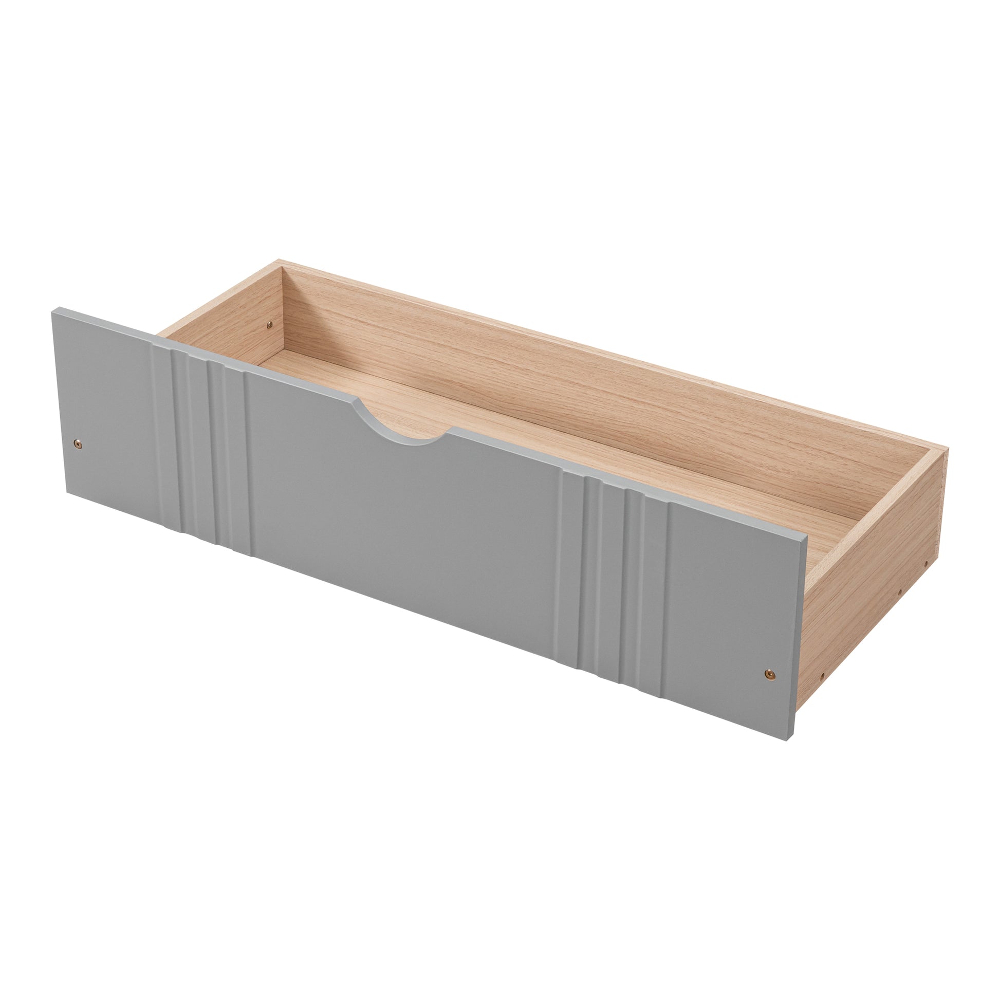 Full Size Daybed Wood Bed With Two Drawers,Gray Old Sku:Lp000058Aae Gray Solid Wood