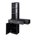 Black Modern Simple Hair Desk, Multi Layer Storage, Large Storage Space Black Mdf