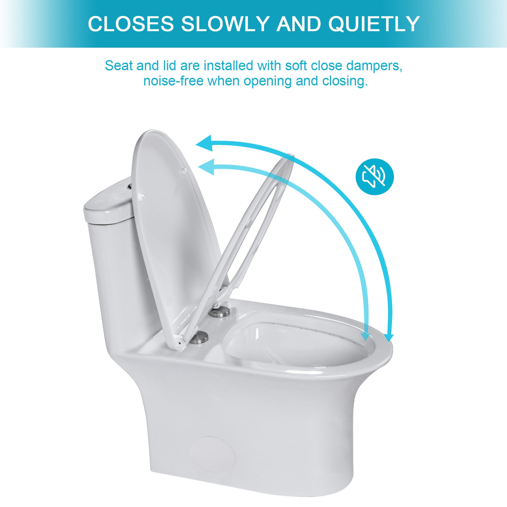 Ceramic One Piece Toilet,Dual Flush With Soft Clsoing Seat White Ceramic