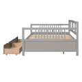 Full Size Daybed Wood Bed With Two Drawers,Gray Old Sku:Lp000058Aae Gray Solid Wood