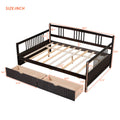 Full Size Daybed Wood Bed With Two Drawers,Espresso Old Sku:Lp000058Aap Espresso Solid Wood