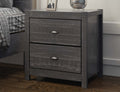 Solid Wood Night Stand, Bedside Table, End Table, Desk With Drawers For Living Room, Bedroom Grey Grey Solid Wood