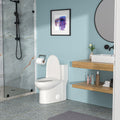 Ceramic One Piece Toilet,Dual Flush With Soft Clsoing Seat White Ceramic