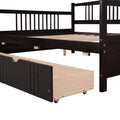 Full Size Daybed Wood Bed With Two Drawers,Espresso Old Sku:Lp000058Aap Espresso Solid Wood