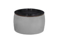 Video Round Ottoman Set With Storage, 2 In 1 Combination, Round Coffee Table, Square Foot Rest Footstool For Living Room Bedroom Entryway Office Gray Velvet