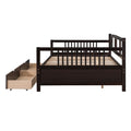 Full Size Daybed Wood Bed With Two Drawers,Espresso Old Sku:Lp000058Aap Espresso Solid Wood