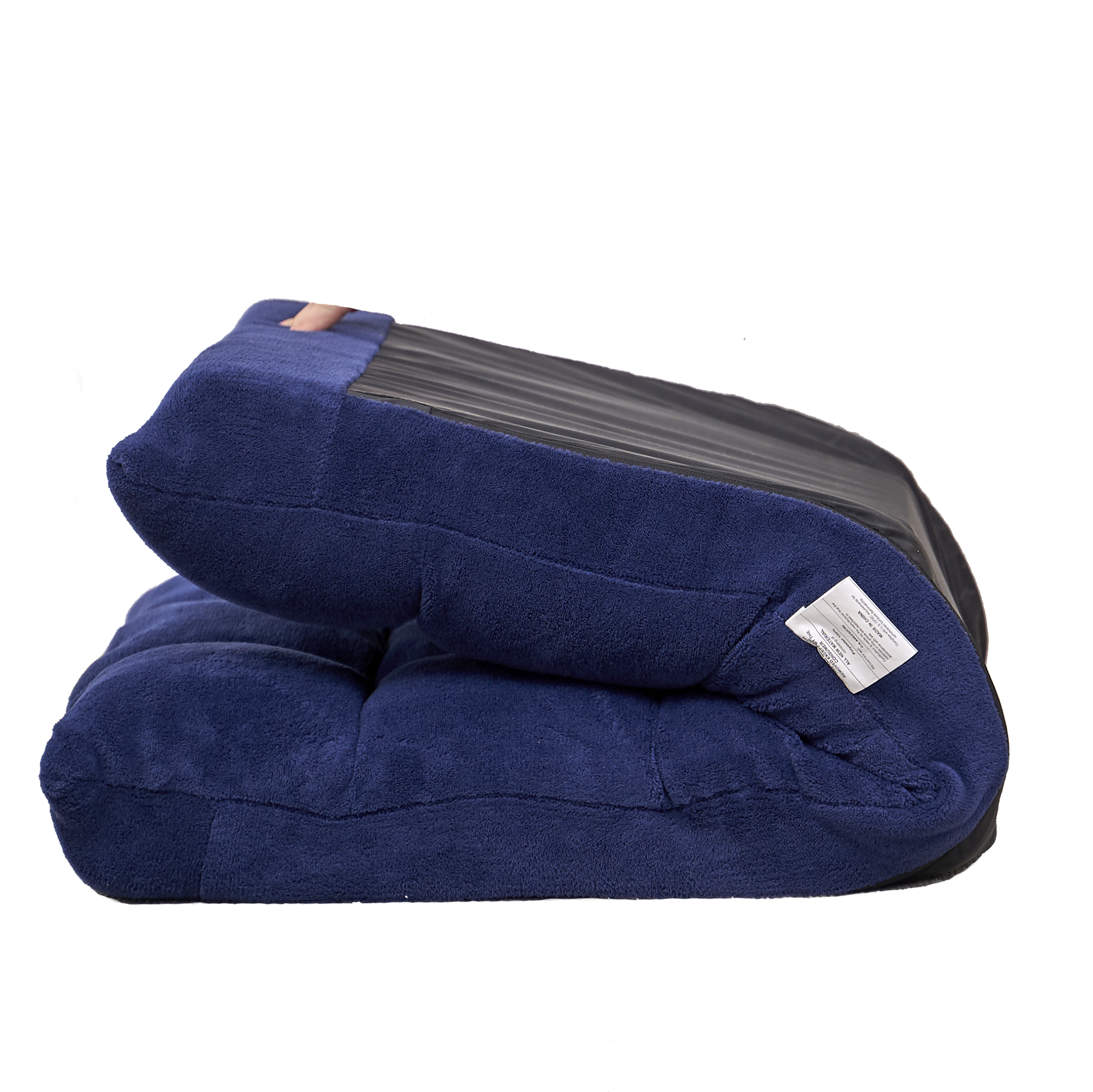 Modern Folding Lounge Chaise For Living Room And Bedroom,5 Reclining Position, Djustable Foldable Modern Leisure Sofa Video Gaming Sofa Navy Cotton Metal