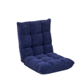 Modern Folding Lounge Chaise For Living Room And Bedroom,5 Reclining Position, Djustable Foldable Modern Leisure Sofa Video Gaming Sofa Navy Cotton Metal