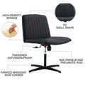 Black High Grade Pu Material. Home Computer Chair Office Chair Adjustable 360 Swivel Cushion Chair With Black Foot Swivel Chair Makeup Chair Study Desk Chair. No Wheelsw115167391 Black Foam Pu