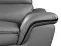 Genuine Leather Loveseat Gray Foam Leather