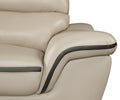 Genuine Leather Chair Beige Foam Leather