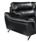 Genuine Leather Chair Black Foam Leather
