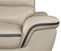 Genuine Leather Loveseat Beige Foam Leather