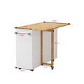 Kitchen Island Cart With 2 Door Cabinet And Three Drawers,43.31 Inch Width With Spice Rack,Towel Rack White White Mdf