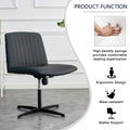 Black High Grade Pu Material. Home Computer Chair Office Chair Adjustable 360 Swivel Cushion Chair With Black Foot Swivel Chair Makeup Chair Study Desk Chair. No Wheelsw115167391 Black Foam Pu