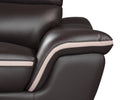 Genuine Leather Loveseat Brown Foam Leather