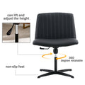 Black High Grade Pu Material. Home Computer Chair Office Chair Adjustable 360 Swivel Cushion Chair With Black Foot Swivel Chair Makeup Chair Study Desk Chair. No Wheelsw115167391 Black Foam Pu