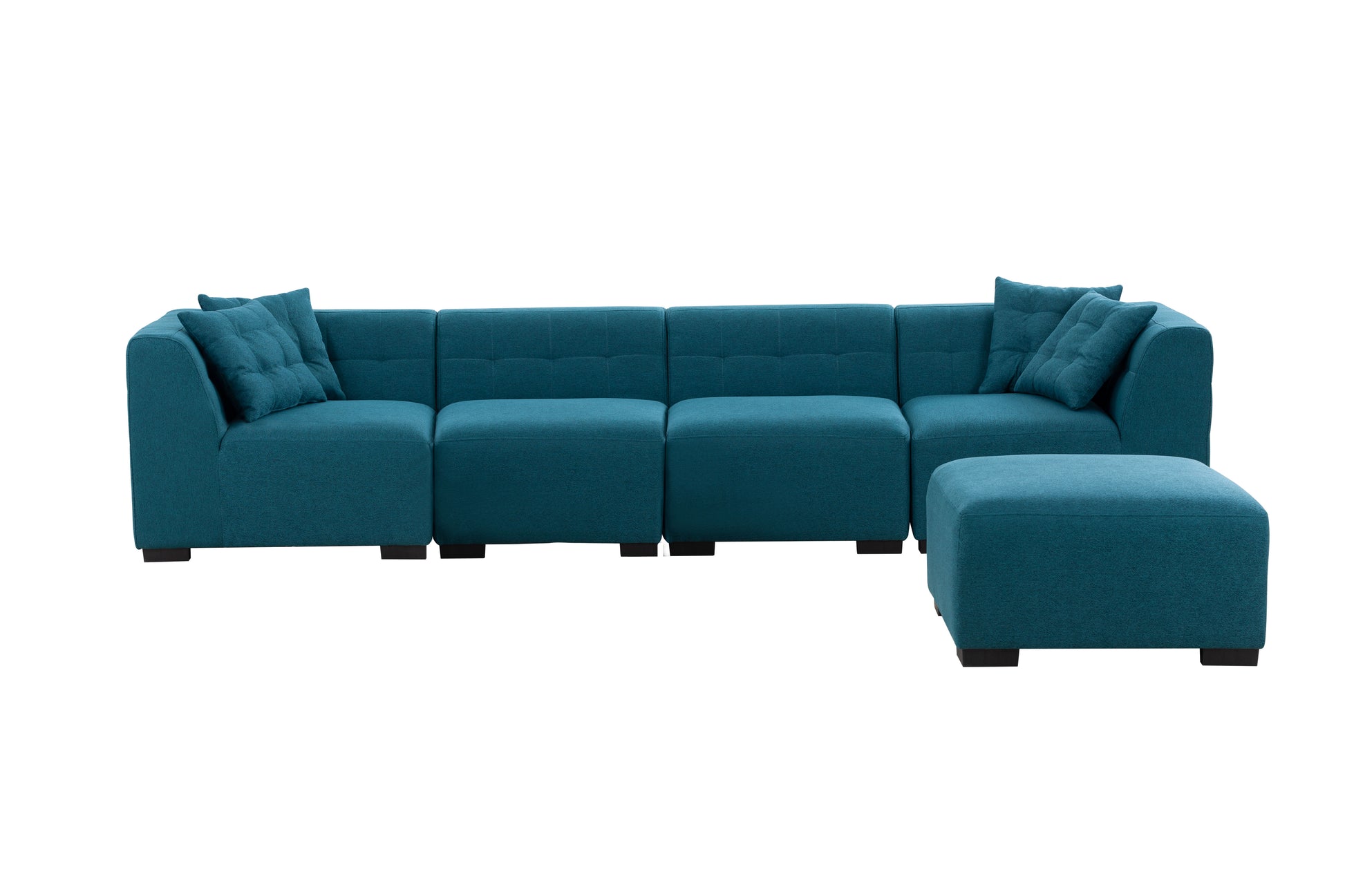 Sectional Sofa With Removable Ottoman Green Green Fabric