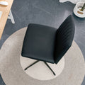 Black High Grade Pu Material. Home Computer Chair Office Chair Adjustable 360 Swivel Cushion Chair With Black Foot Swivel Chair Makeup Chair Study Desk Chair. No Wheelsw115167391 Black Foam Pu