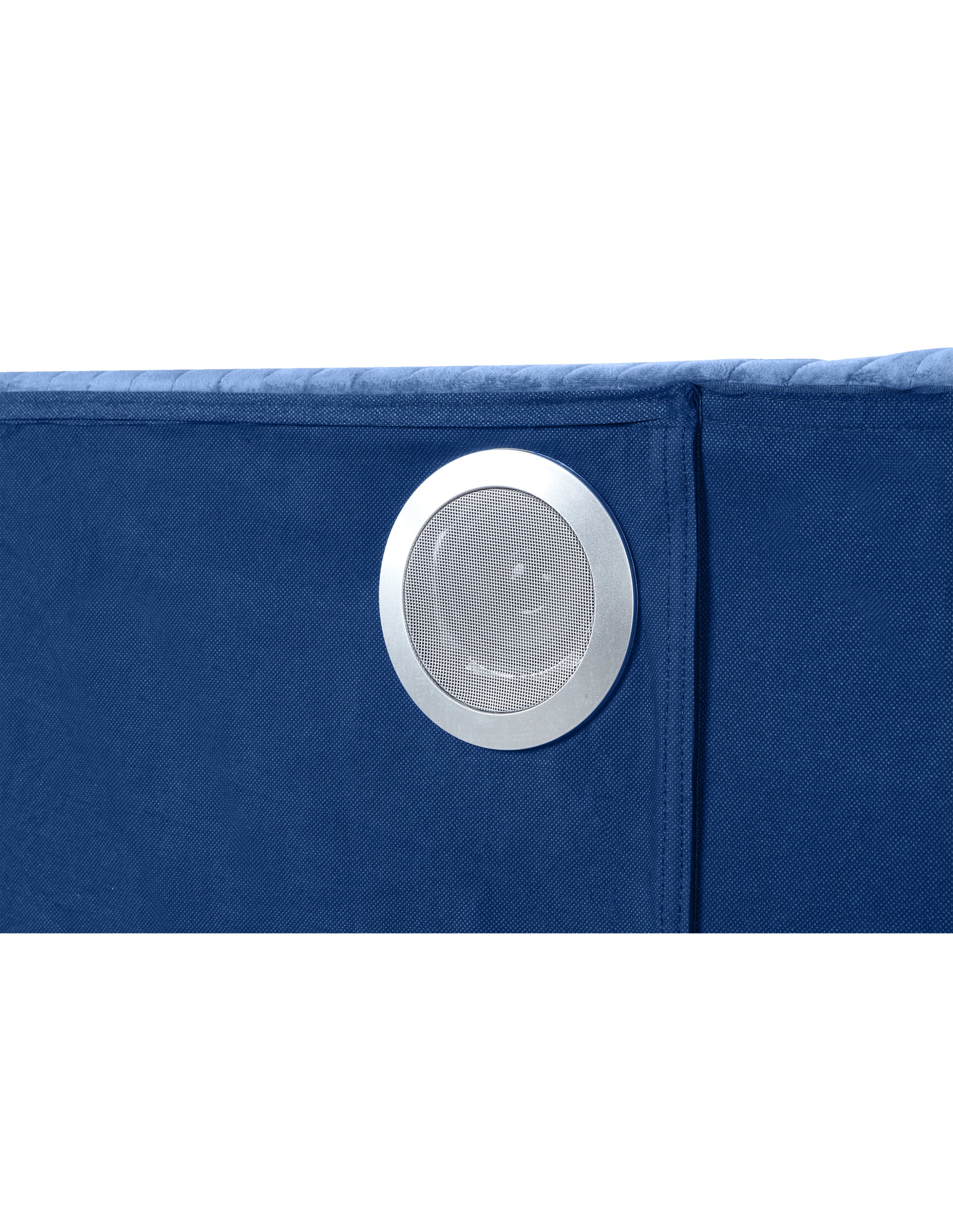 Lizelle Modern Style Upholstery Queen 4 Piece Includes: Queen Size Bed, Nightstanddresser, And Mirror Fireplace Bedroom Set Made With Wood In Blue Box Spring Required Queen Blue Wood 4 Piece Set Bedroom Bed Included,Dresser Included,Mirror