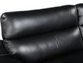 Genuine Leather Sofa Black Foam Leather