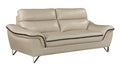 Genuine Leather Sofa Beige Foam Leather