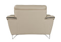 Genuine Leather Chair Beige Foam Leather