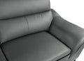 Genuine Leather Loveseat Gray Foam Leather