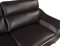 Genuine Leather Loveseat Brown Foam Leather