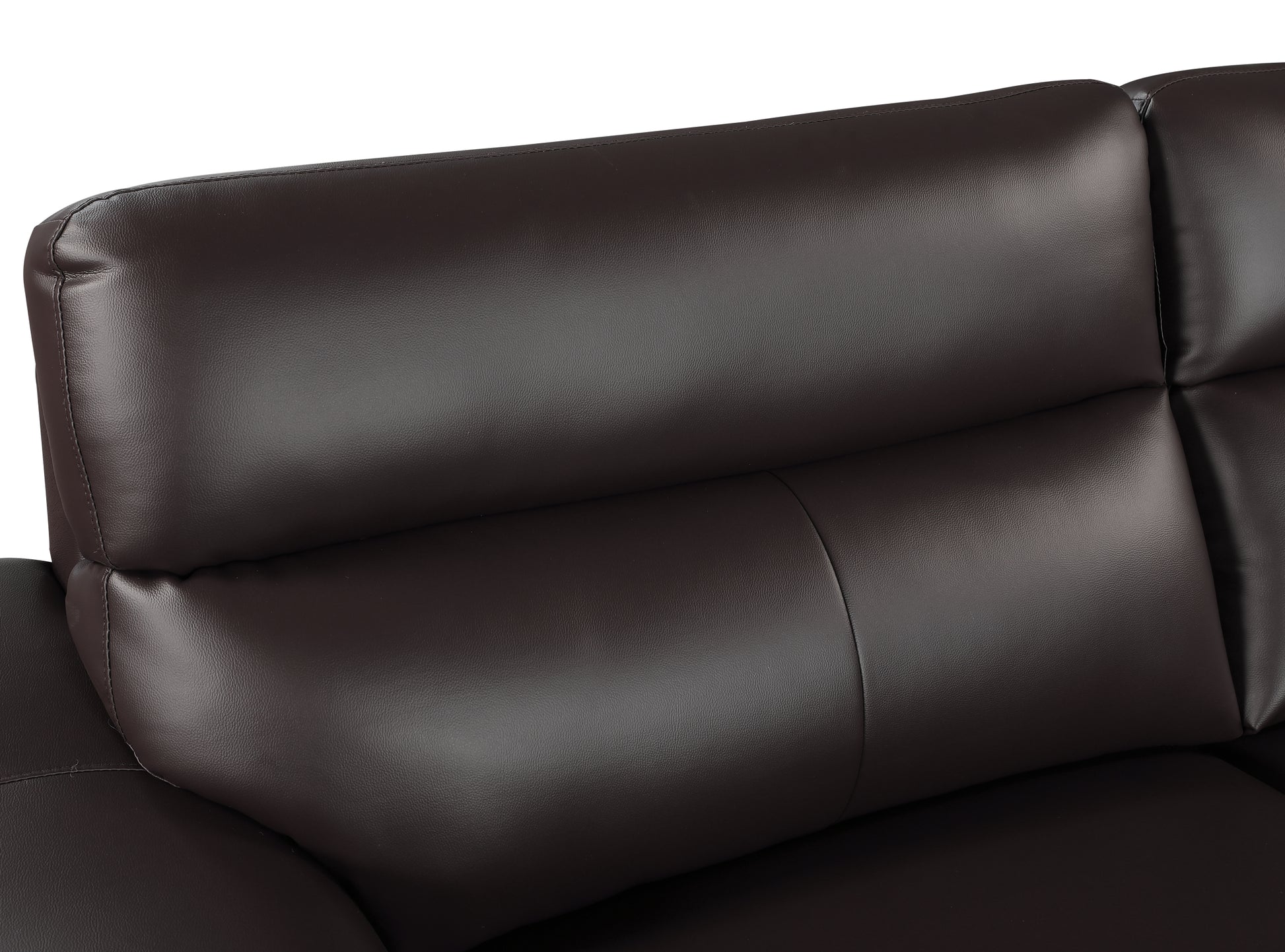 Genuine Leather Loveseat Brown Foam Leather